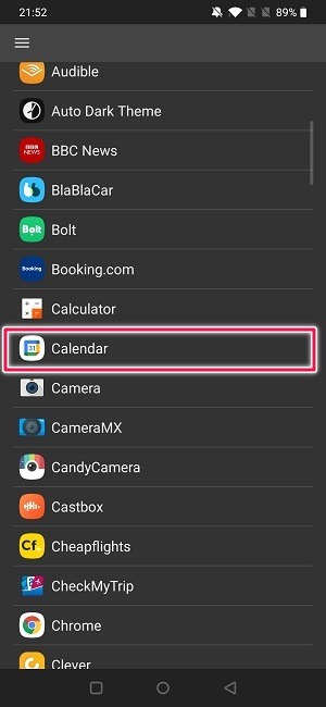 Luo widget-Android-linkki kalenterisovellukseen