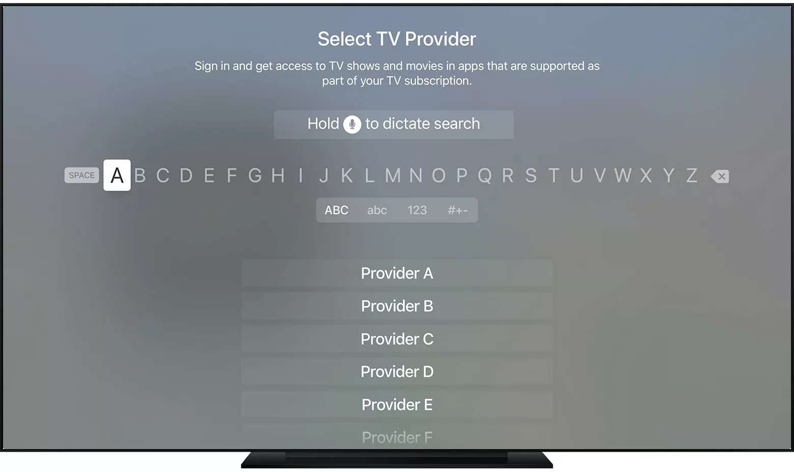 Apple Tv Provider Tv Add Provider -sovelluksen lisääminen