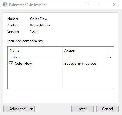 Anpassa Windows Desktop Rainmeter Installer