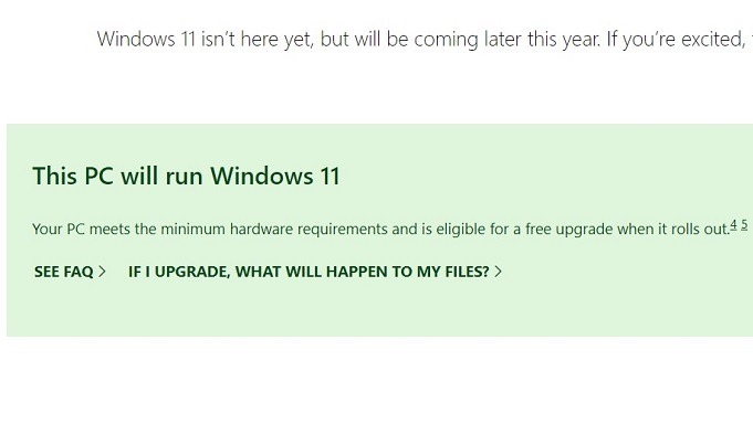 Windows11-kompatibilitet online vil kjøre