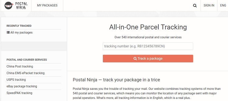 Hvordan enkelt spore en pakke online Postal Ninja