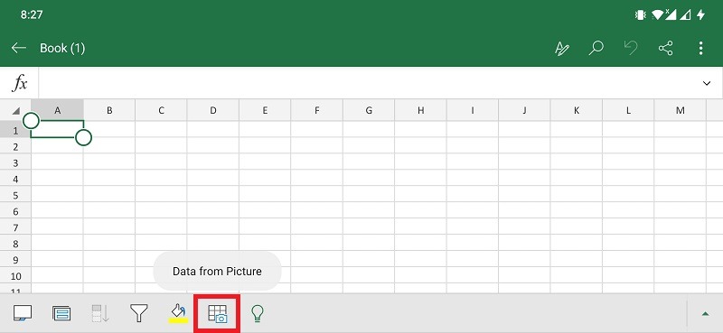 Lisää tiedot kuvasta Excel Android -tiedot kuvasta