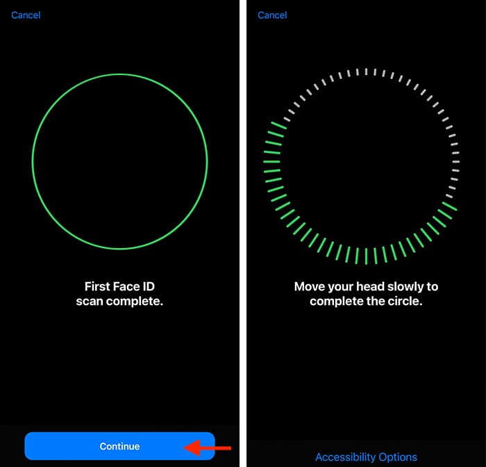 Face ID Iphone Setup Guide Andre skanning