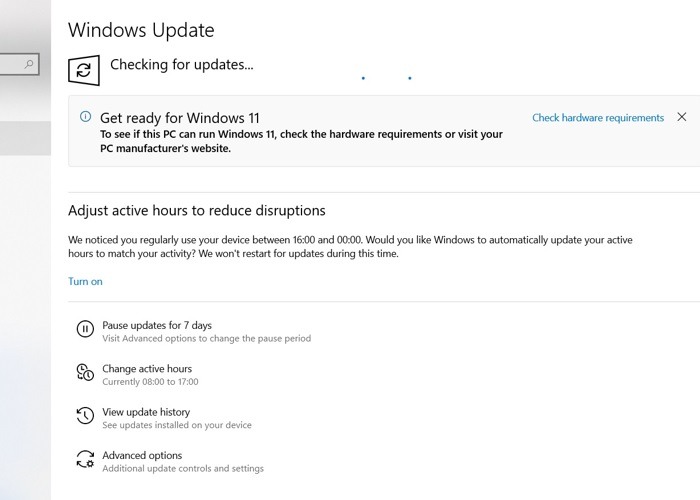 Windows11 Palauta Windows10 Pc Tarkista päivitykset