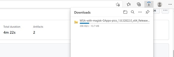 Google Play Windows11 Magisk Gapps nedlastingsfremgang