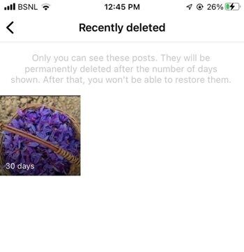 Instagram Delete Photo Restore