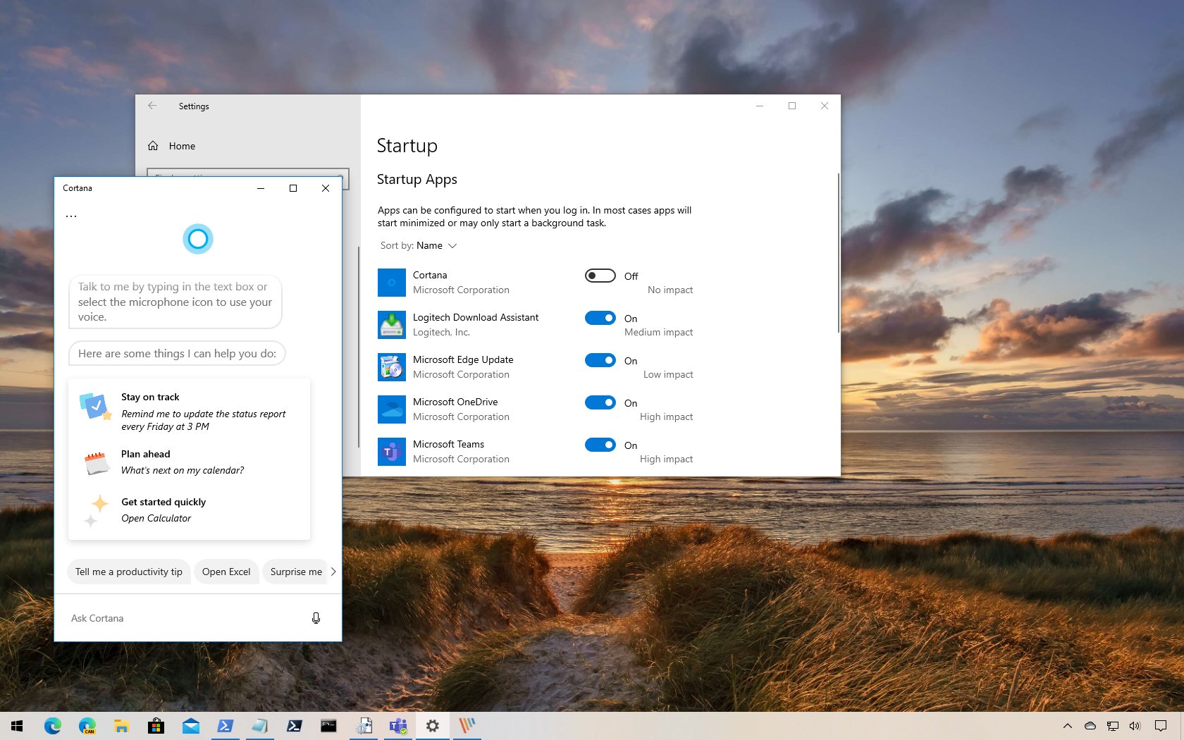 Kuinka estää Cortanan automaattinen käynnistyminen Windows 10: ssä