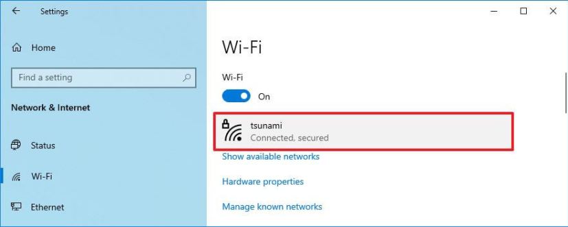 Windows 10 Wi-Fi-asetukset