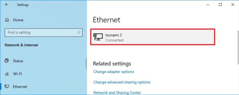 Windows 10 Ethernet-innstillinger