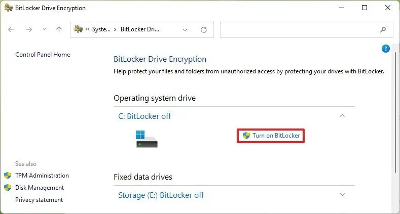 BitLocker Windows 11-stasjonskryptering