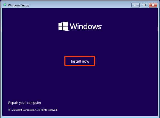 Windows 11 asennusvaihtoehto