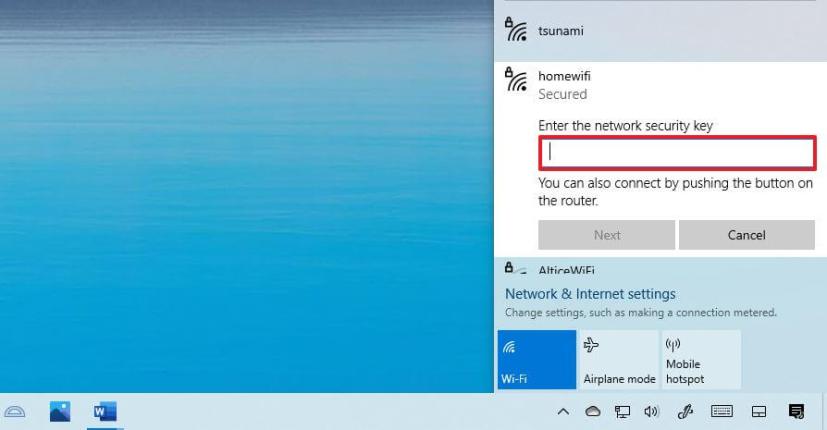 Windows 10 vaihtaa Wi-Fi-salasanan 