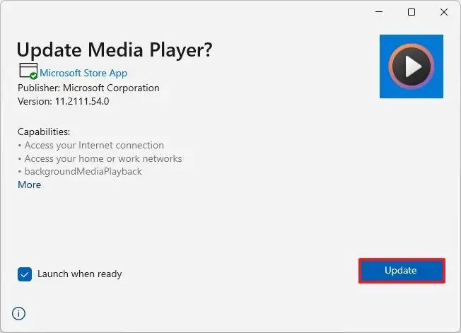 Windows 11 installer Media Player