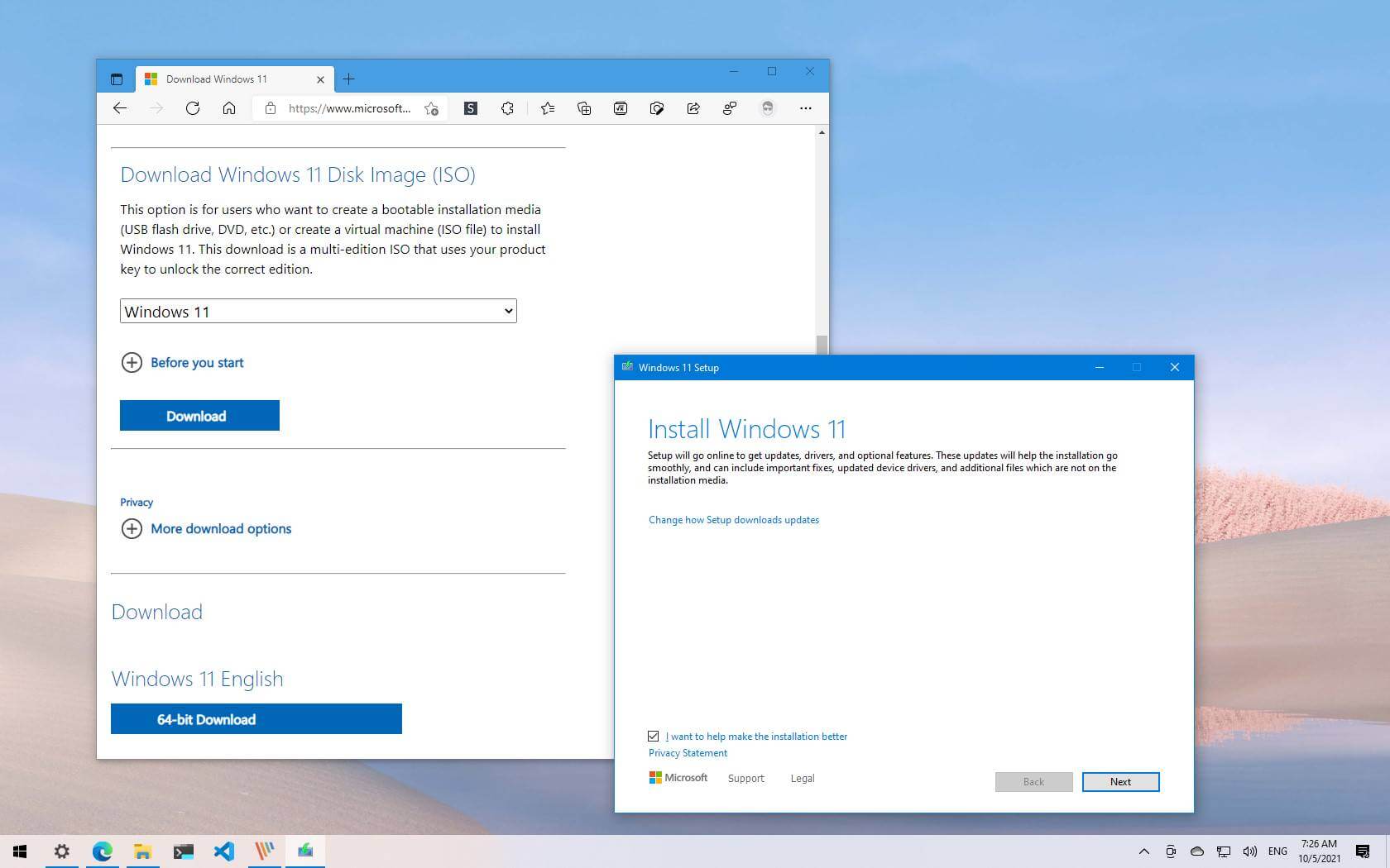 Windows 11 ISO-fil direkt nedladdning utan Media Creation Tool