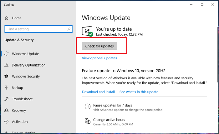 FIX: Windows Defender ber om att skanna efter uppdatering av Windows 10/11