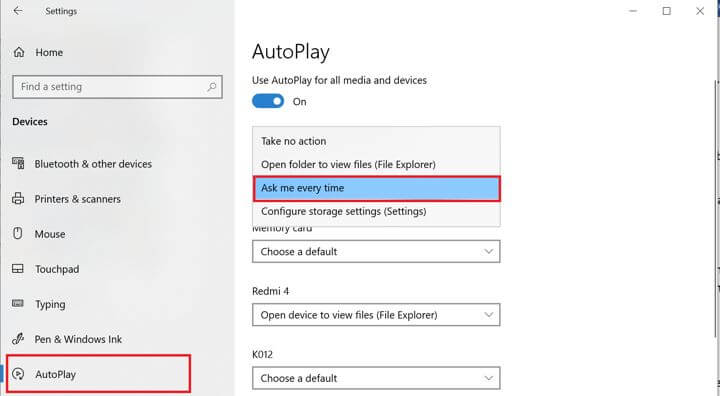 AutoPlay Windows 10 Windows Media Player ei tunnista tyhjää CD-levyä