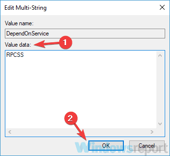 Windows 10 Print Spooler startar inte inte tillräckligt med resurser