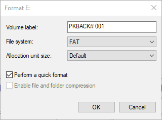 formatinställningar PC kan inte formatera 