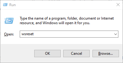 wsreset-kommandot Viber öppnar inte windows 10