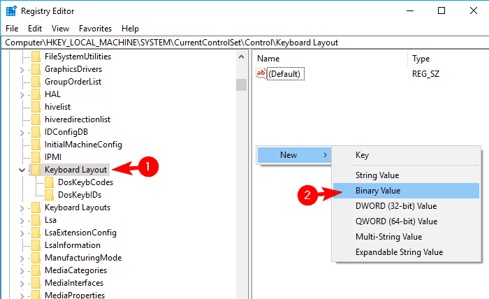 Det nye binære registeret deaktiverer Windows-nøkkelen.
