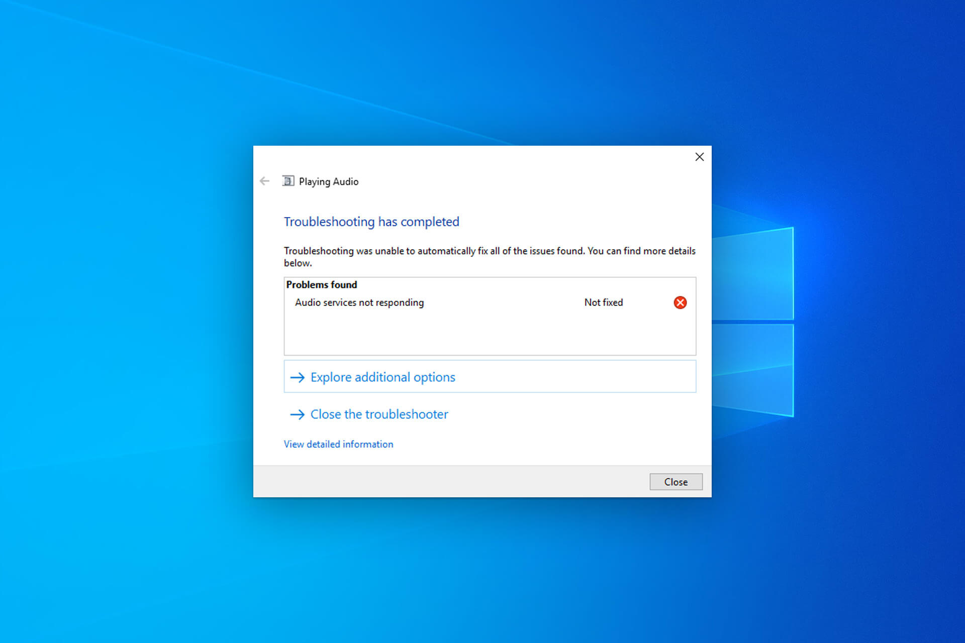 Ljudtjänster svarar inte i Windows 10: Hur man åtgärdar det