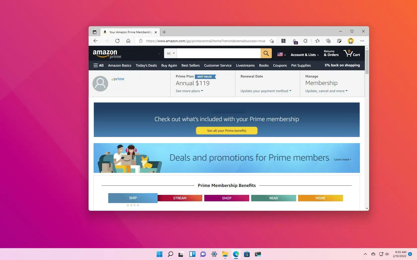 Kuinka poistaa automaattinen jäsenyyden uusiminen käytöstä Amazon Primessa