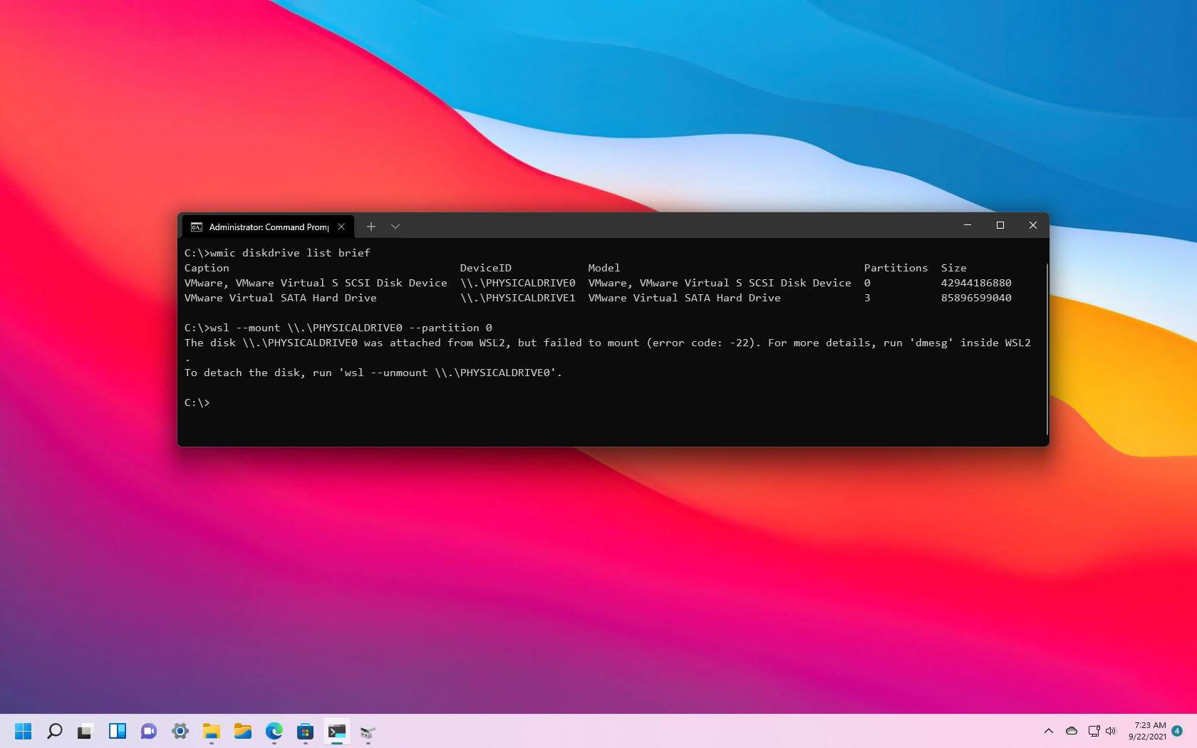 Linux-tiedostojärjestelmän asentaminen WSL:n avulla Windows 11:ssä
