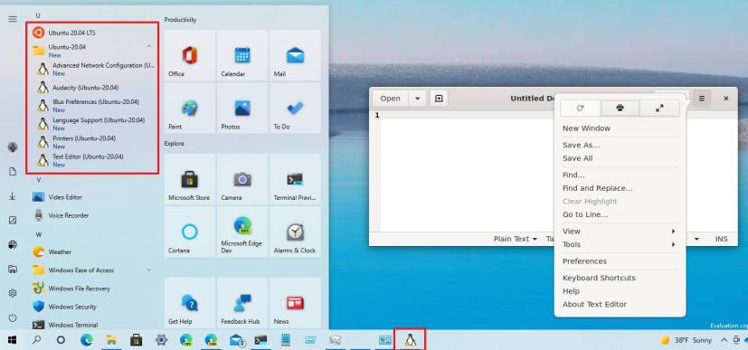 Käynnistä-valikko Linuxin GUI-sovelluksilla