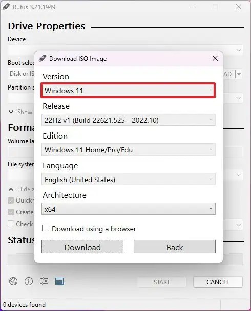 Windows 11 22H2 ISO lataus