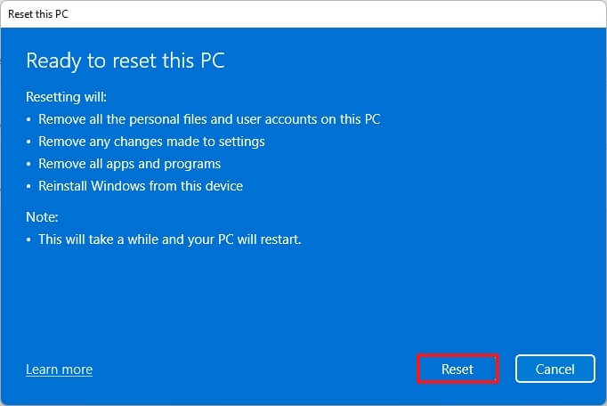 Windows 11 återställd