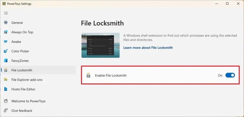 Ota File Locksmith käyttöön