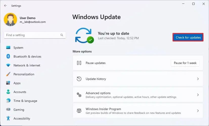 Installer Windows 11 KB5022913 oppdatering
