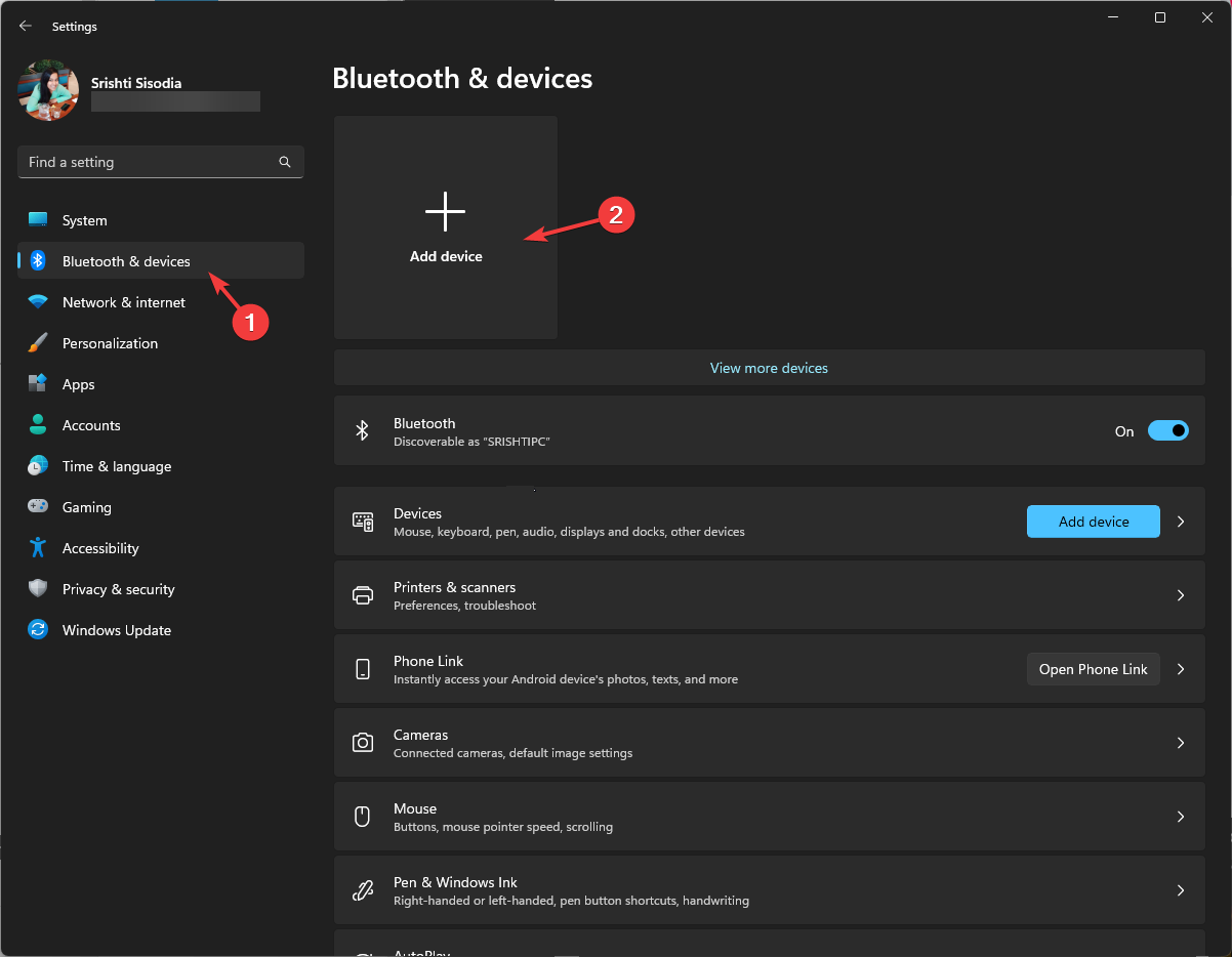 Bluetooth-innstillinger Del filer via Bluetooth-vinduer