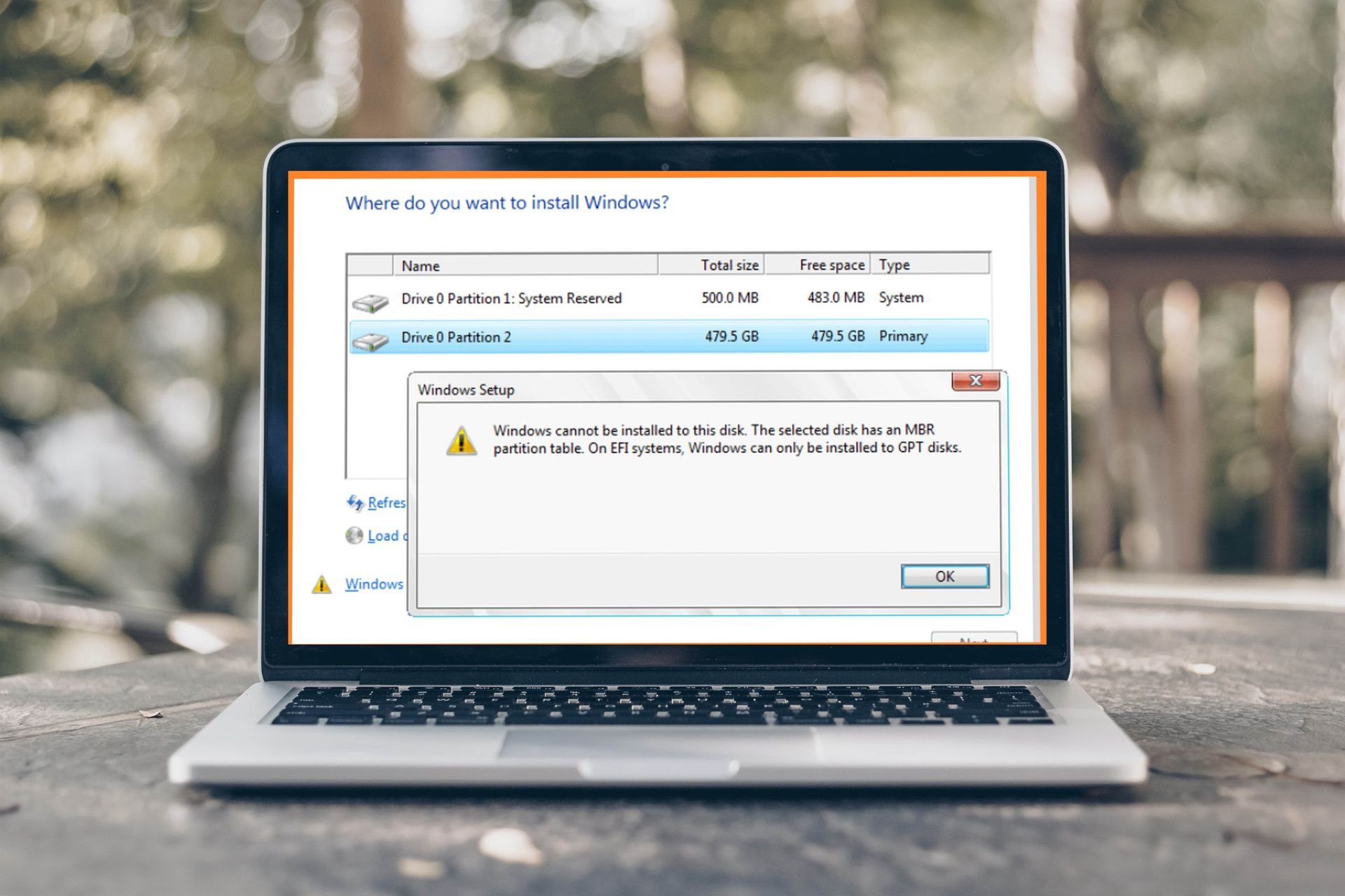 Løsning: Windows kan ikke installeres på denne disken [MBR Error]