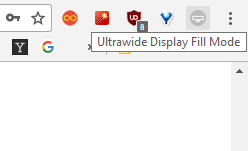 Ultralaaja näytön kuvasuhde Chromelle