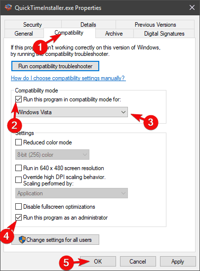 Windows 10 Quicktime asennusvirhe