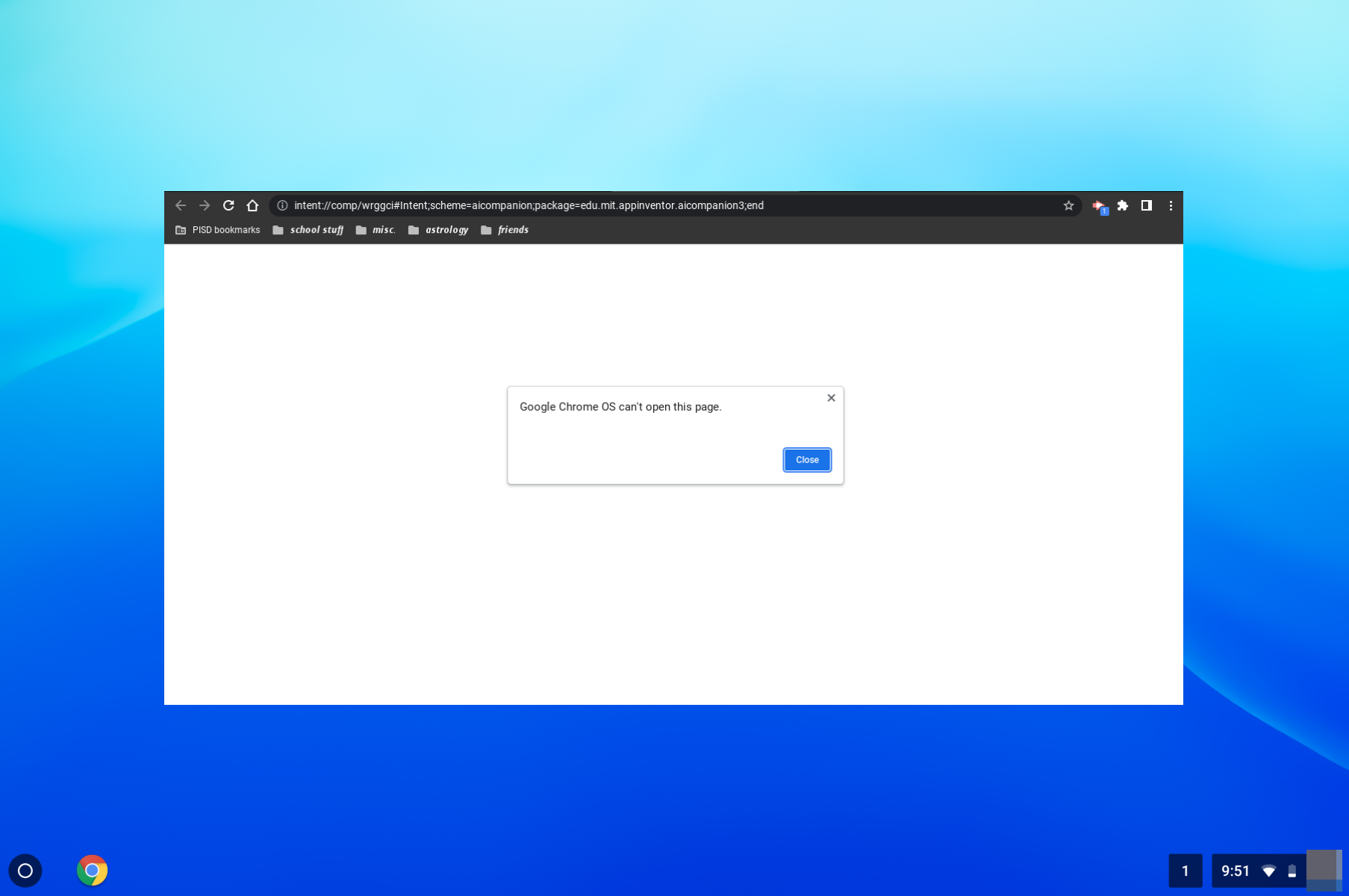 Google Chrome OS kan inte öppna den här sidan: Så här åtgärdar du det här felet