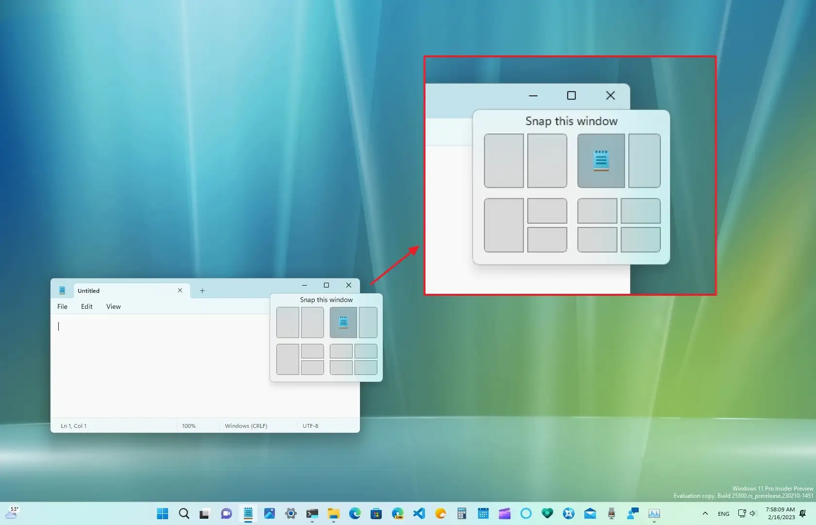 Så här aktiverar du nya ändringar för sidomenyn Snap Layouts i Windows 11