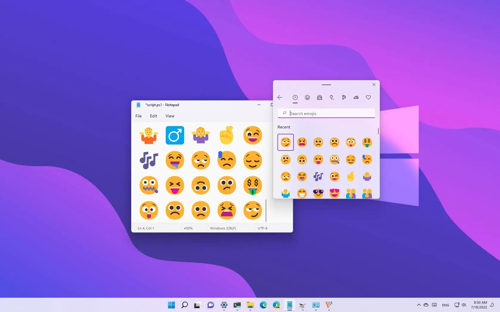 Slik setter du inn emojis på Windows 11