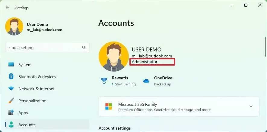 Windows 11 verifiera administratörskonto