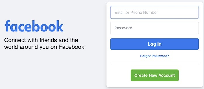 Palauta Facebook-tilin salasana unohtunut salasana