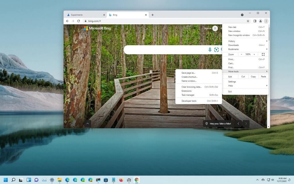 Windows 11 -tyylivalikoiden käyttöönotto Chromessa