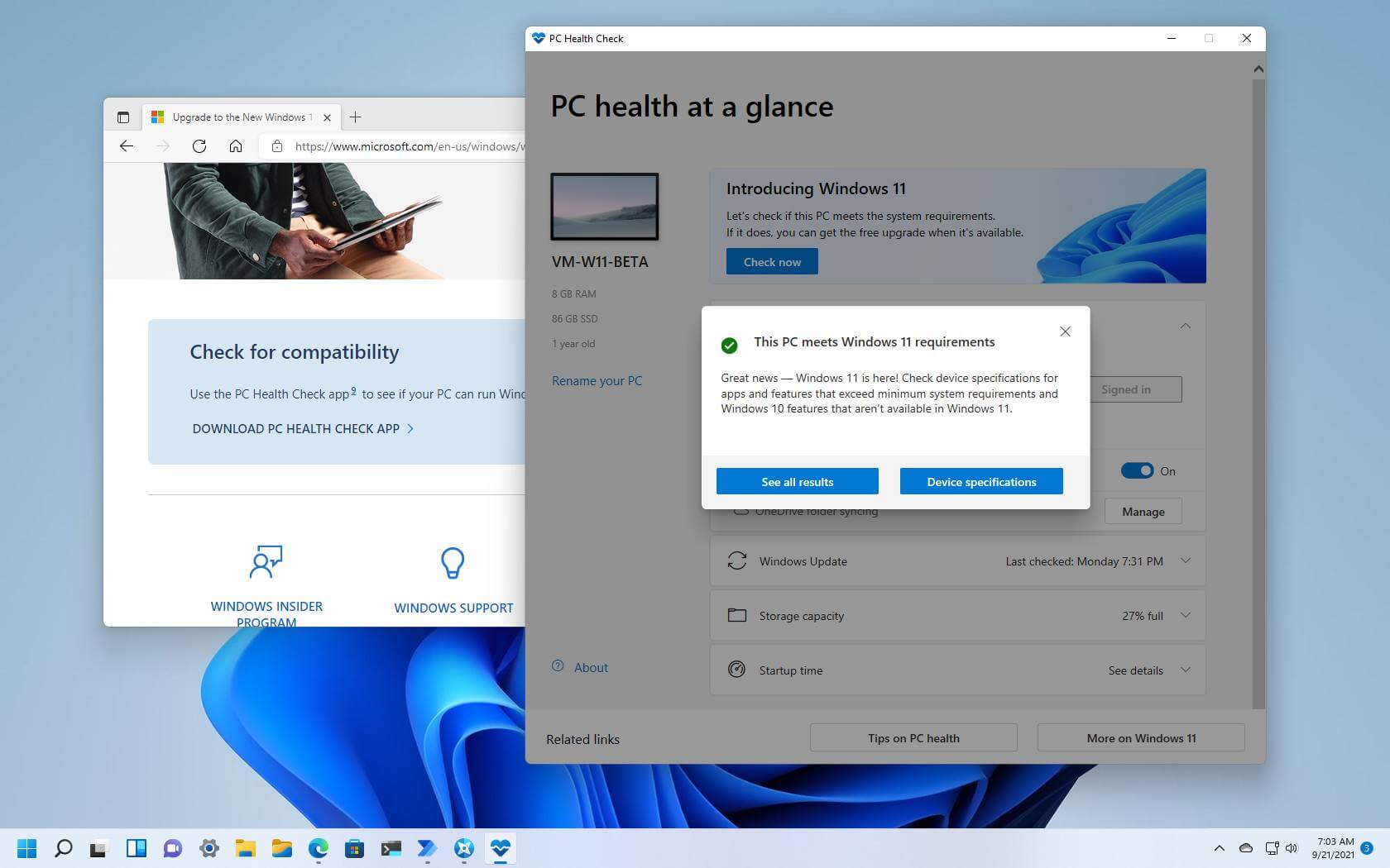 Windows 11 PC Health Check -sovellus on nyt valmis ladattavaksi