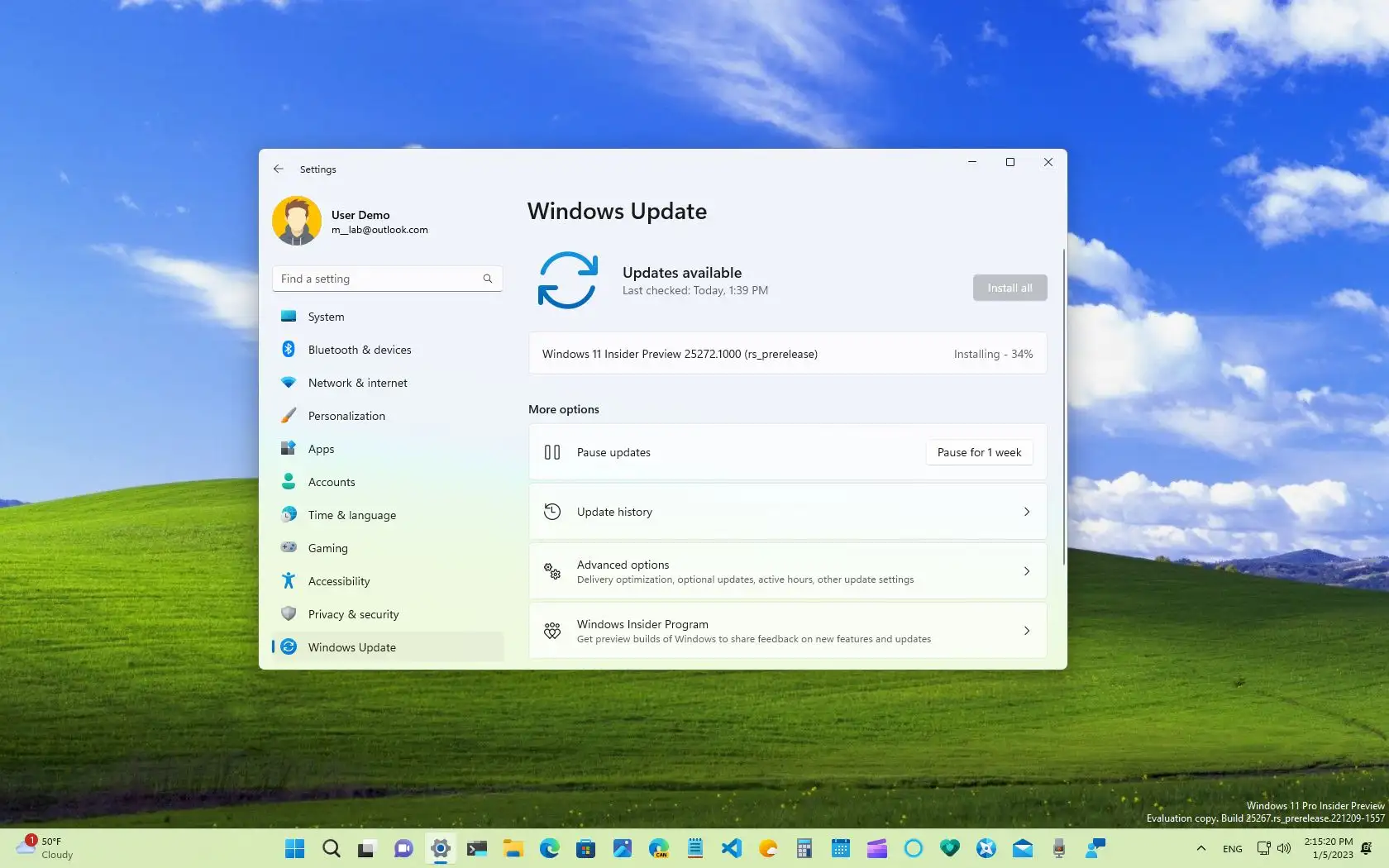 Windows 11 build 25272 julkaistaan ​​Dev Channelissa