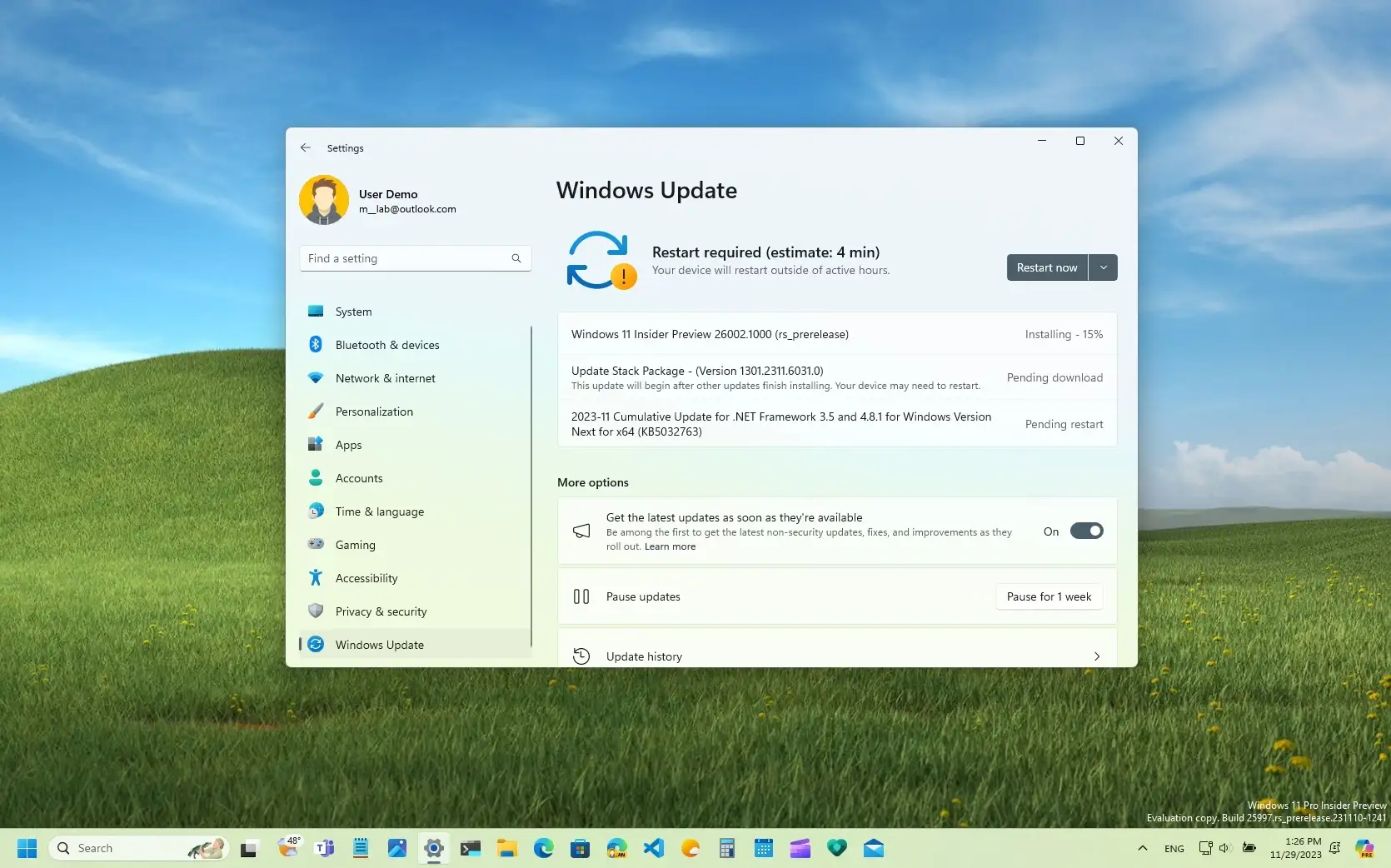 Windows 11 build 26002 lisää uusia virransäästö- ja Wi-Fi-luettelopäivitysominaisuuksia