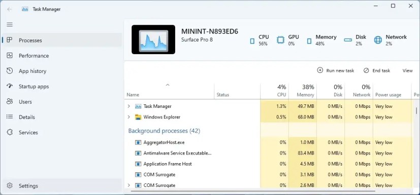 Windows 11 får ny Task Manager med stöd för mörkt läge