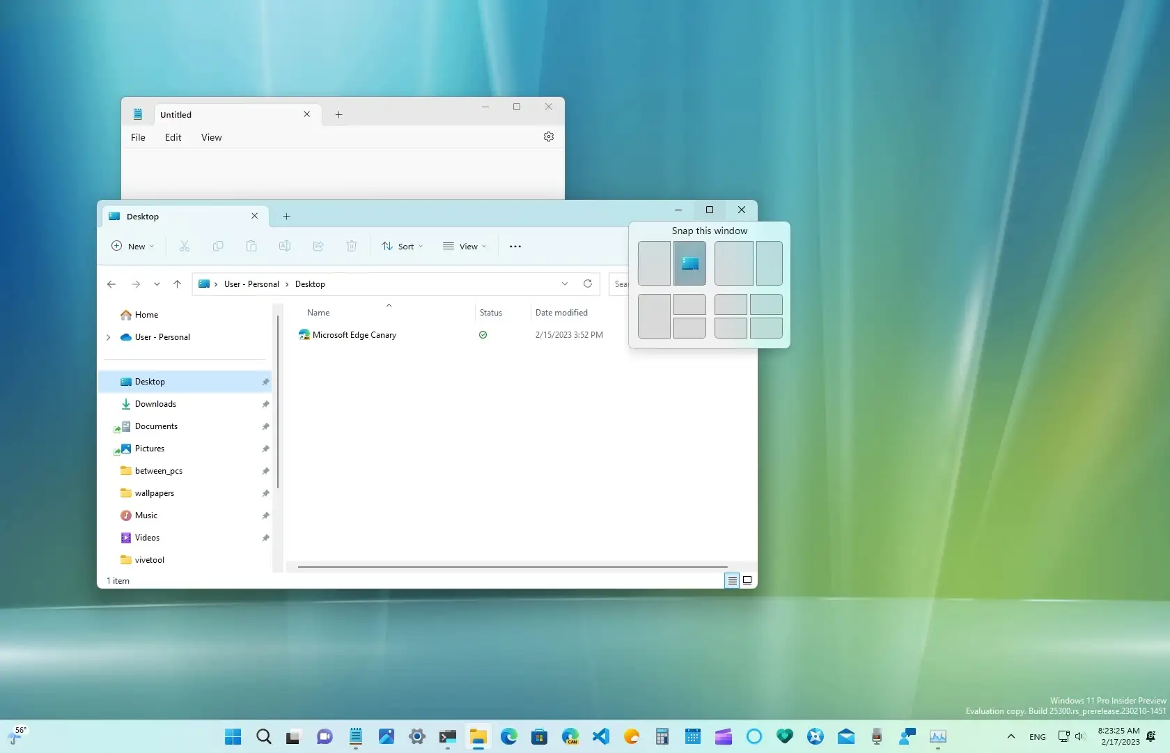 Windows 11 saada tekoälypohjaiset Snap Layouts -ominaisuudet