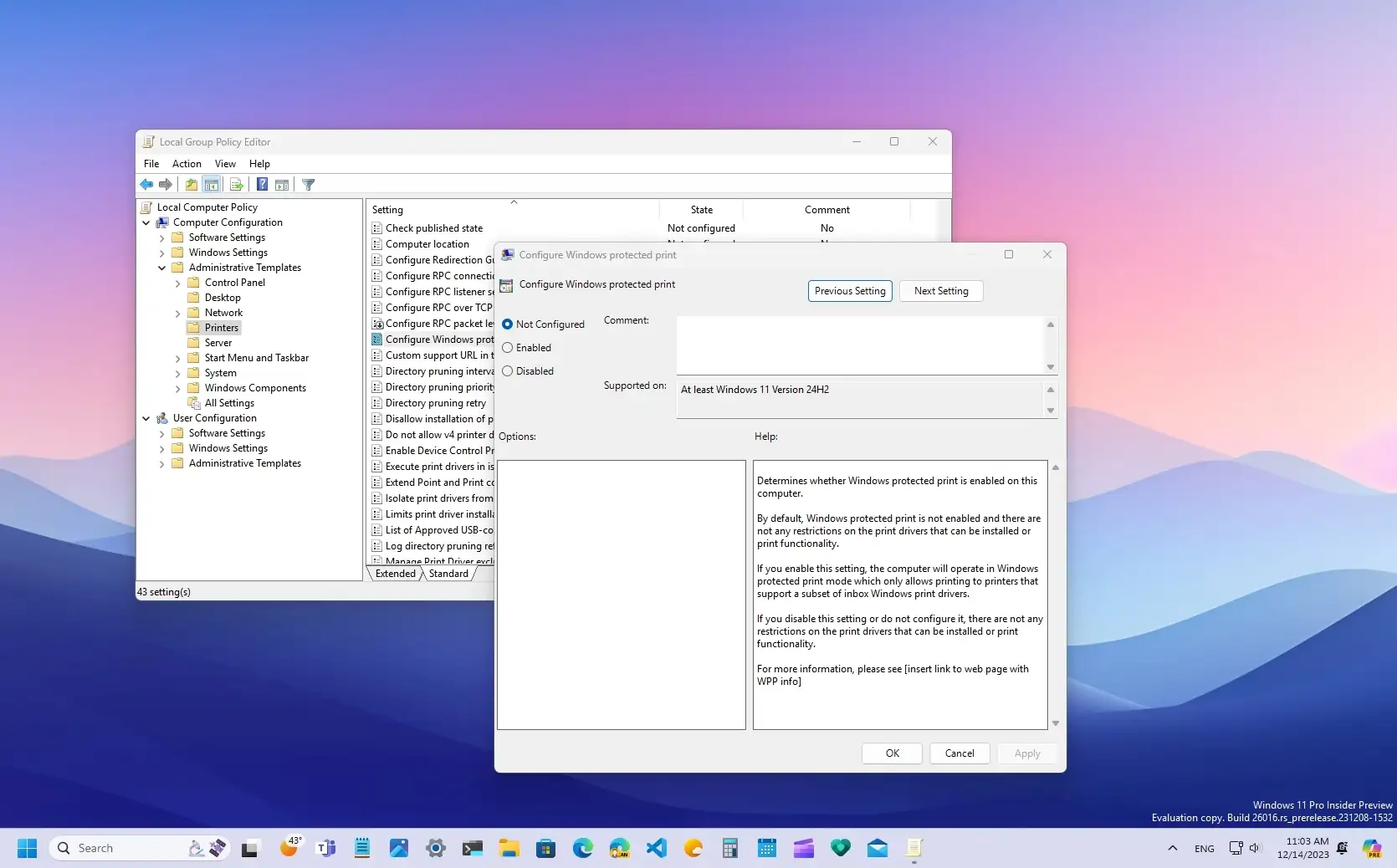 Windows 11 saa uuden suojatun tulostuksen (WPP) -tilan päästäkseen eroon tulostinajureista